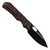 Kunwu Verta Excalibur Carbon Fiber Red Black (B709-CF1) open clipside