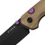 Kizer Madrac Norplex UltreX Micarta Brown (V3693BSA1) button lock