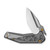 CIVIVI Limited Edition Wellmax Aluminum Grey Polished Clear Lexan Inlay (C24008C-1) half