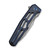 WE Knife Co Dressytak Skeletonized Titanium Blue (WE25059B-2) closed clipside