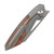 Kansept Strip Micarta Brown Titanium Stonewash (K1113A3) closed back