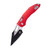 Microtech Stitch Ram-Lok S/E Black Serrated Fluted Aluminum Red (169RL-3FLRD)
