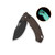 QSP Elk Micarta Glow in the Dark Brown Black Blade (QS173-A2)
half