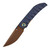 Tenable Tarkin Aluminum Blue Faceted Wave Texture (B1078A2) open
