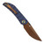 Tenable Tarkin Aluminum Blue Faceted Wave Texture (B1078A2) open back