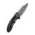 WE Knife Co Varg Titanium Grey Multicolour Carbon Fiber Inlay Damasteel (WE25074-DS1) open back