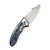 WE Knife Co Varg Titanium Blue Aluminum Foil Carbon Fiber Inlay (WE25074-4) open back