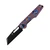 Kansept Lucero Micarta Blue Red Vortex Micarta (T2156A2)