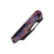Kansept Lucero Micarta Blue Red Vortex Micarta (T2156A2) closed back