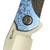 Reate TF-4 Carbon Fiber Black Crystalized Titanium Blue Bolster (TF-4-01) bolster