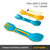 UCO Gear Utility Spork 2 Pack With Tether Gold/Sky (F-SP-UT-2PKBULK-GOLD-SKY) features