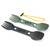 UCO Gear Utility Spork 2Pc With Tether Green (F-SP-UT-2PK-GREEN-COAL) 