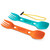 UCO Gear Utility Spork 2 Pack With Tether Teal/Orange