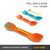 UCO Gear Utility Spork 2 Pack With Tether Teal/Orange -features