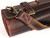 Knife Roll Company Torino Ranch Dark Brown 10 Slot Knife Roll (KR21002) close up strap
