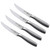 Messermeister Avanta Stainless Steel Steak Knife Set 4Pc (L9684-5/4S) angle