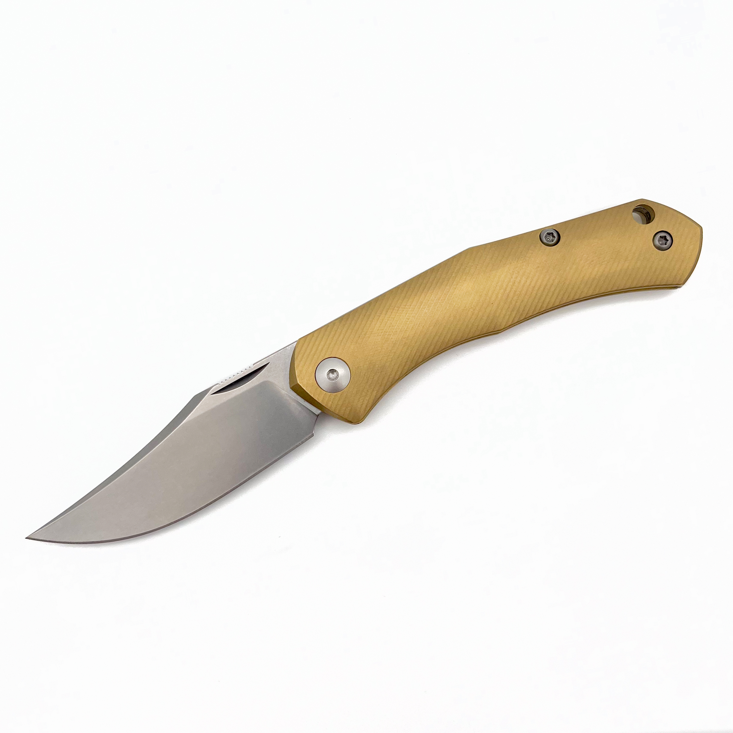 GiantMouse ACE Jutland Slipjoint Brass Stonewashed CPM Brown