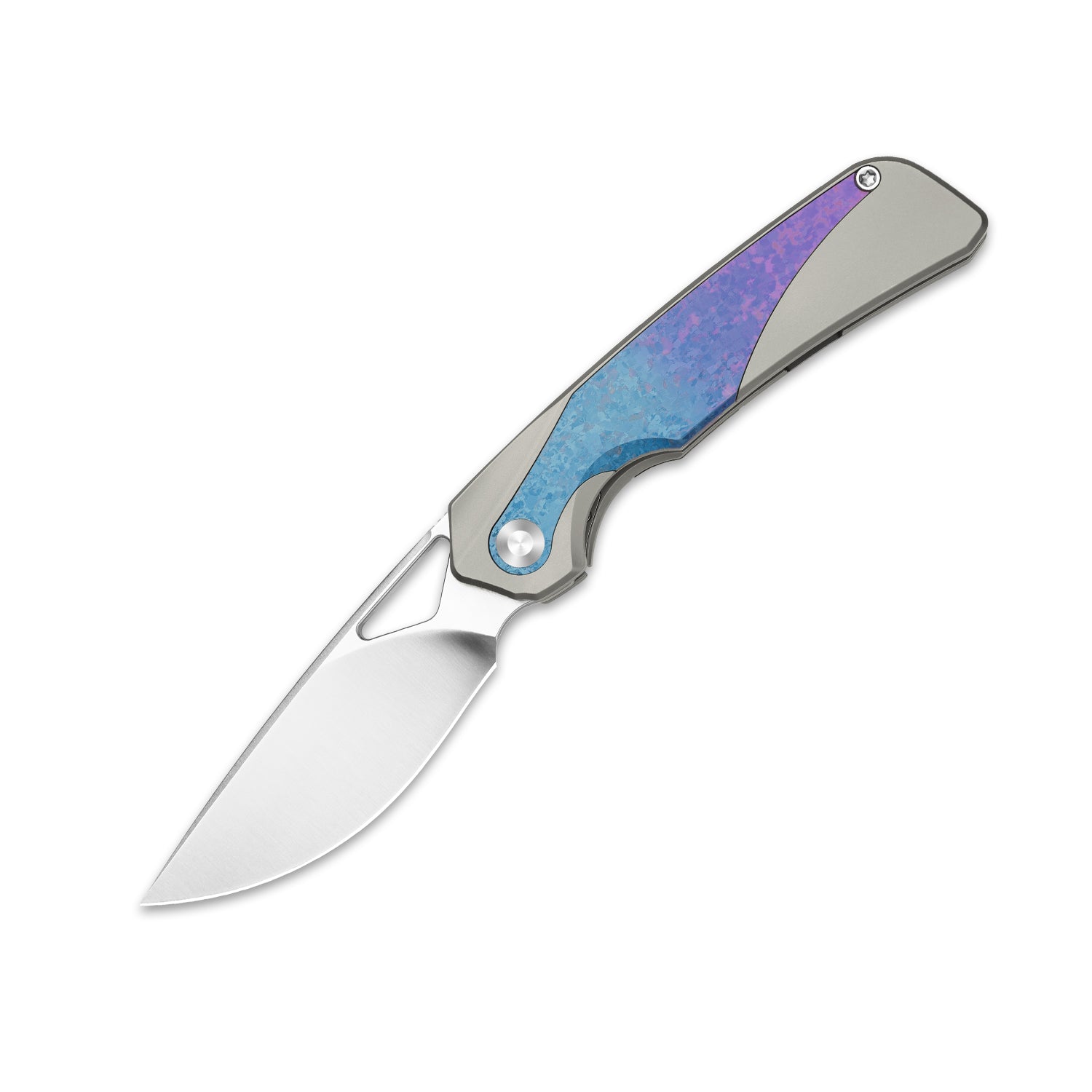 Kizer Topsail Titanium/Crystalized Titanium Silver & Purple/Blue