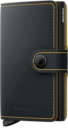 Secrid Miniwallet Matte Black & Ochre (MM-Black & Ochre)