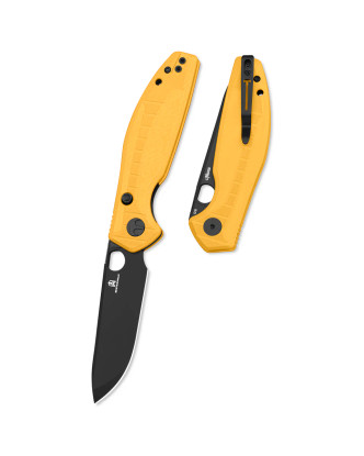 Bestech Angry Owl Black D2 G10 Yellow (BMK12A-2)