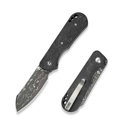 CIVIVI Crabby Damascus Carbon Fiber Shredded (C24055-DS1)