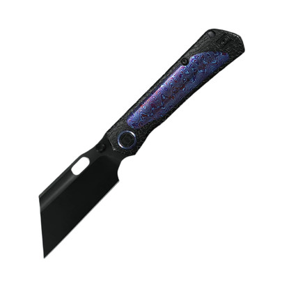 Kunwu Cochise TC4 Honeydew Texture with Timascus Inlay Black (K711T-R2-TM)