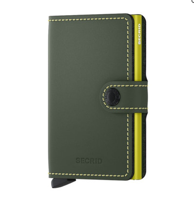 Secrid Miniwallet Matte Grey & Lime (MM-Grey & Lime)