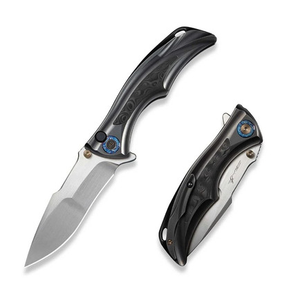 WE Tighe Down Grey Orange Peel Textured Titanium Integral with Rose Carbon Fiber Inlay (WE24054-2)