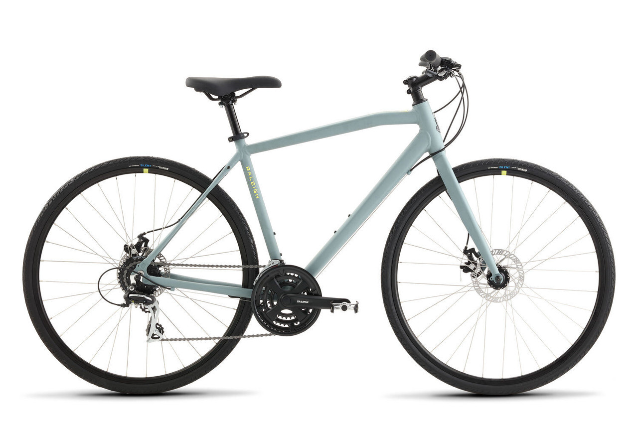 grey hybrid bike