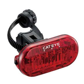 Cateye Omni 3 TL-LD135 3 LED Rear Light- Rear view with strap