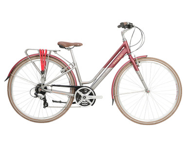 Raleigh Pioneer Grand Tour Ladies Hybrid Bike - Burgundy/Silver (2021)