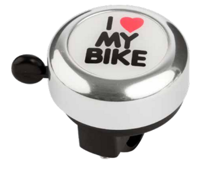 I Love My Bike Bell - Silver - Eurocycles Ireland