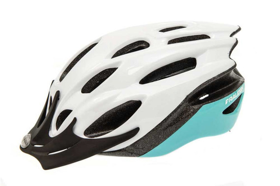 Raleigh Mission Evo Bicycle Helmet White/Green - Eurocycles
