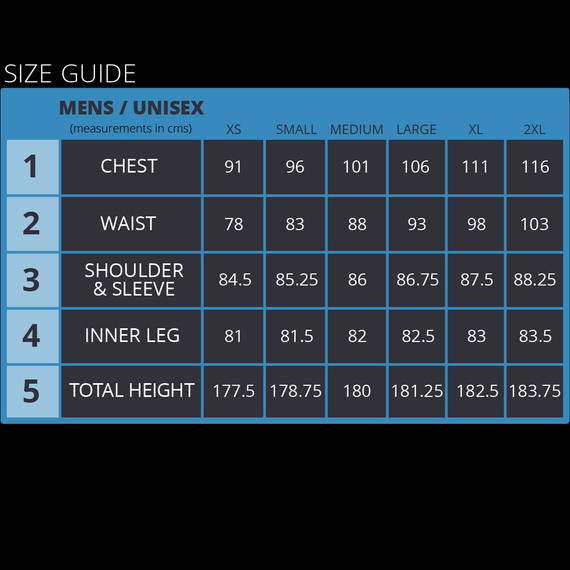 Altura Mens Size Guide