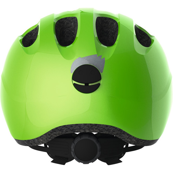 Abus Smiley 2 Kids Green Helmet rear view with adjustment wheel