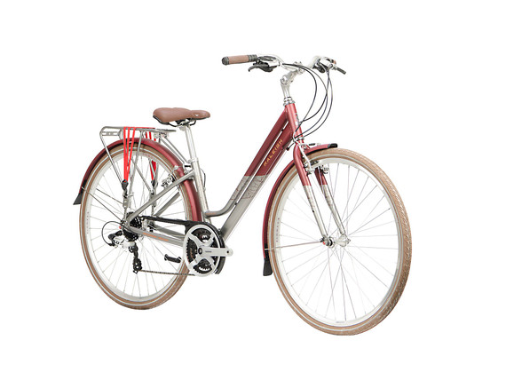 Raleigh Pioneer Grand Tour Ladies Hybrid Bike - Burgundy/Silver 