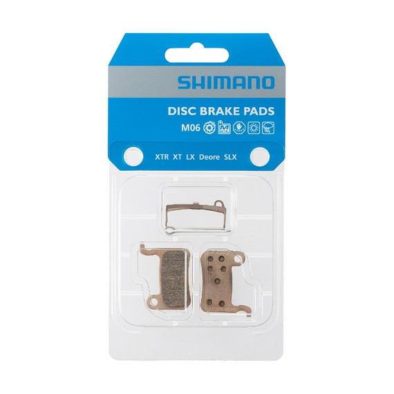 Shimano XTR M06 disc brake pads and spring, steel back, sintered - Eurocycles Ireland