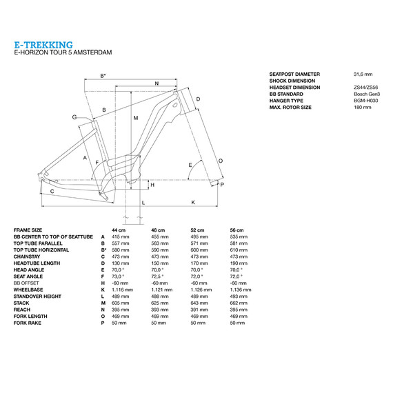 Bergamont E-Horizon Tour 5 Amsterdam geometry