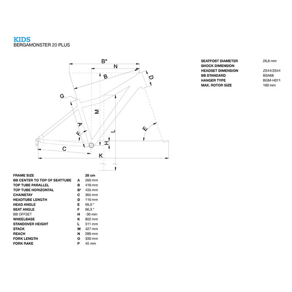 Bergamont Bergamonster 20 Plus geometry