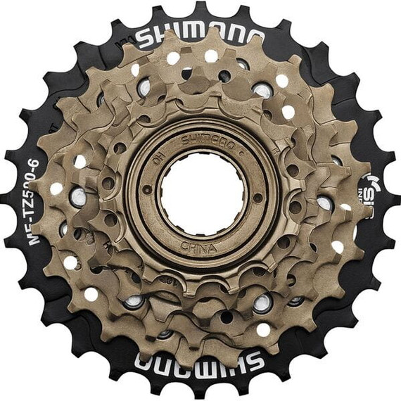 Shimano Tourney MF-TZ500 6Speed Multiple Freewheel, 14-28 tooth - Eurocycles Ireland