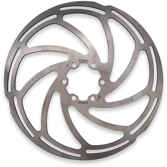 Aztec Stainless Steel Fixed 6 Bolt Disc Rotor - 203mm - Eurocycles Ireland