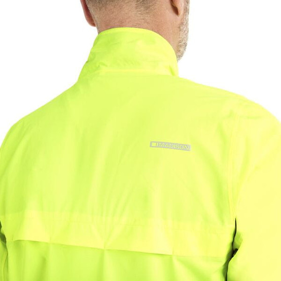 Madison Protec Mens 2-Layer Waterproof Jacket- Hi-Viz Yellow
