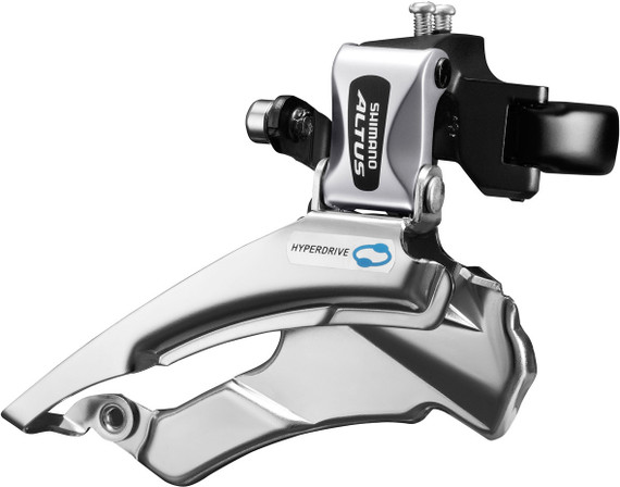 Shimano Altus FD-M313 Hybrid Front Derailleur, conventional swing, dual-pull multi-fit - Eurocycles Ireland