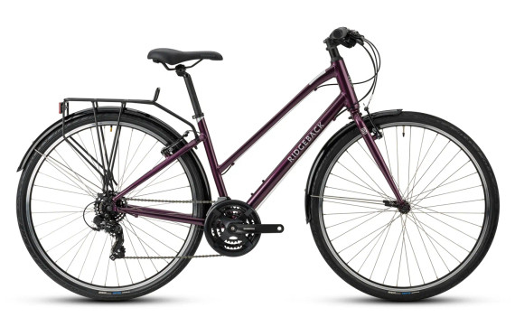 Ridgeback 21 Speed Open Frame Hybrid Bike-Purple