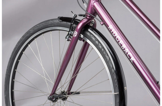 Ridgeback 21 Speed Open Frame Hybrid Bike-Purple