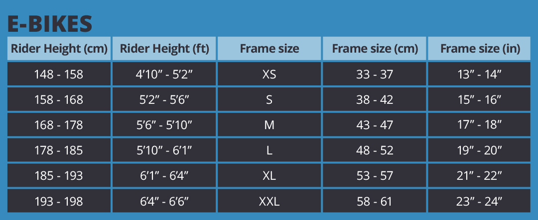 Electric Bike Size Guide