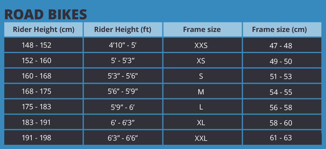 Road Bike Size Guide