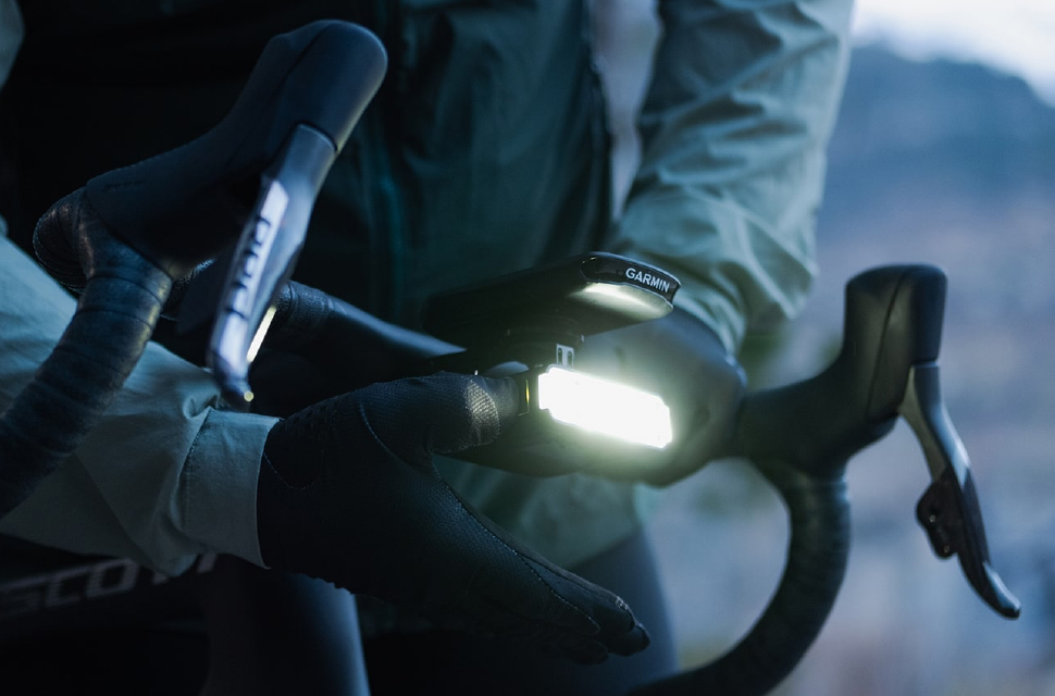 Powerful bike light on a bicycle handlebars - Eurocycles ireland