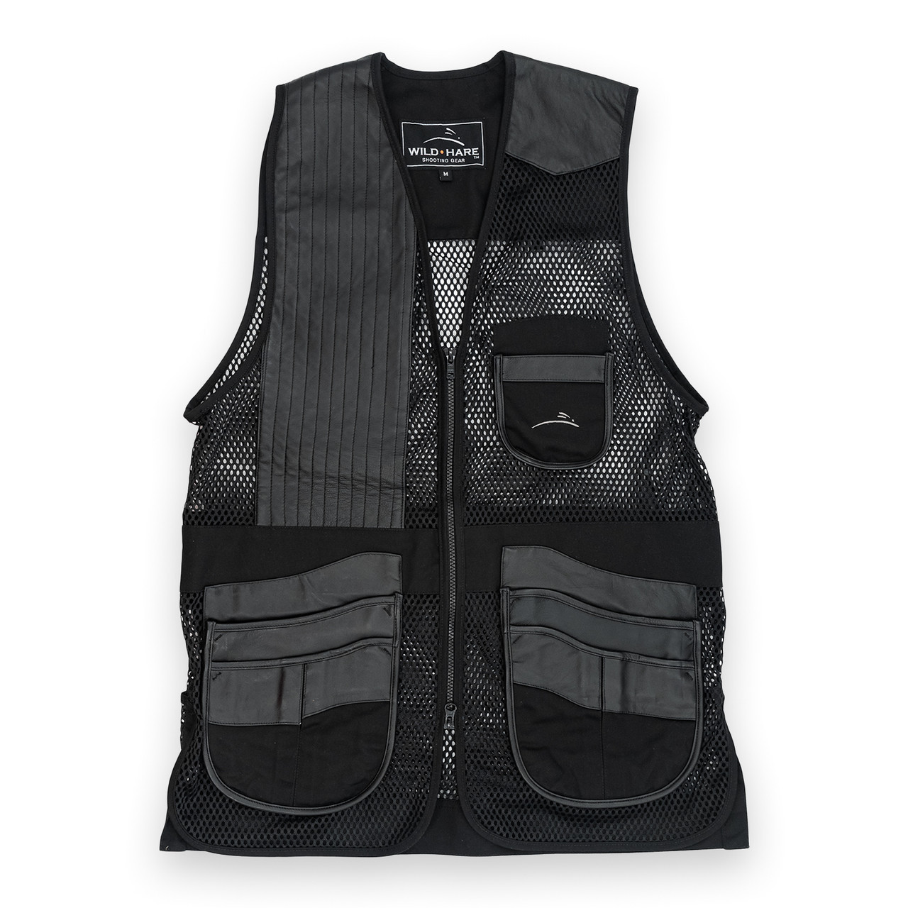 Wild Hare Range Vest, Leather and Mesh - Black