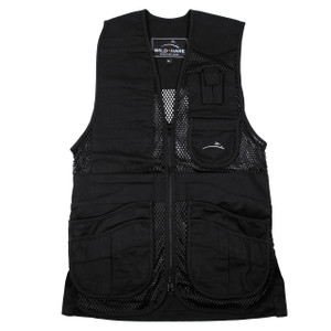 Wild Hare Range Vest, Leather and Mesh - Black